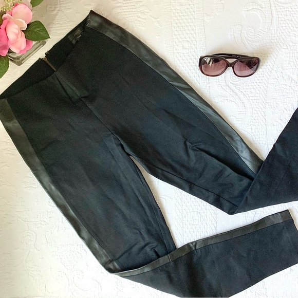 J Crew Leather Stripe Pixie Pant Black - Picture 15 of 15